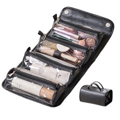 Lacabin 4 in 1Portable Makeup Bag with 4 9.44 X 5.51 X 4.72 Inches, Black