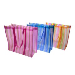 Assorted Colors High Thread Mesh Mexican Market Reusable Bags 17×14 In 3 Pack