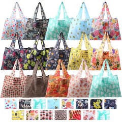 15 Pcs Extra Large 55lbs Foldable Reusable Grocery Bag 210d Large Tote Oxford…