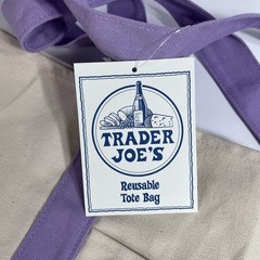 Trader Joe’s Large Purple Tote Shopping Bag Lavender Canvas New W/Tags