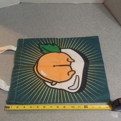 Reusable Graphic Egg Pattern Shopping Tote Bag Green Orange White Cute Egg Butt