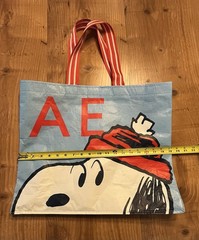 American Eagle x Peanuts Snoopy Reusable Tote Bag Peace Love AE Super Cute