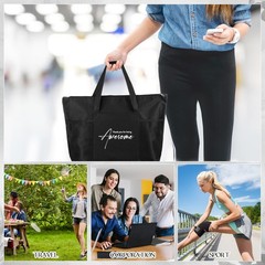 12 Pcs Nurse Appreciation Gifts Inspirational Zipper Tote Bag with Mesh Pocket