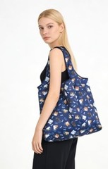 Large Foldable Reusable Shopping Tote Bag Nylon Grocery Travel Cat Print