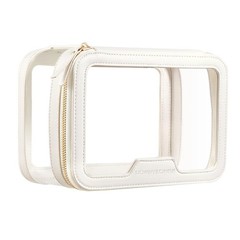 Rownyeon Clear Makeup Case Toiletry Bag 1 Count (Pack of 1), White1