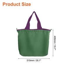 1Pcs 20″ x 16″ Washable Shopping Totes Fit in Pocket (Green)