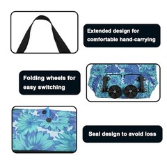 Foldable Shopping Bag with Wheels,Foldable Trolley Bags ,Tote Grocery Bags Shopp