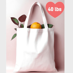 White Canvas Tote Bag,Lightweight Reusable Grocery Bags – Spacious & Lightweight