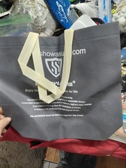 SHOWAVE branded reusable shopper tote bag