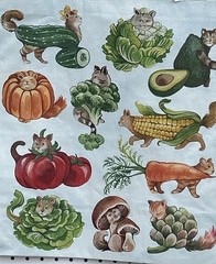 Marshalls Reusable Cat Vegetable Tote Bag Kitty Produce Veggie Grocery Bag NEW