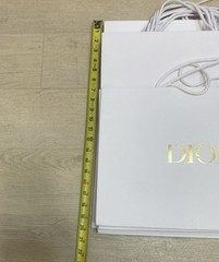 Set of 9-Dior Authentic White Gold Empty Gift Shopping Paper Bags All Size Lot