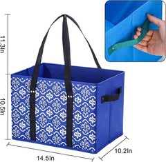Set of 4 Large Foldable Reusable Grocery Bags – Eco-Friendly Storage Solution