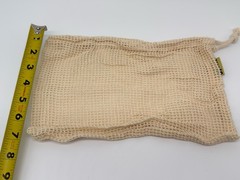 Eco Friendly Reusable Cotton Mesh Grocery Bags Set 7PACk Drawstring Produce Bags