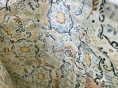 UP CYCLED RICE BAG – REUSABLE MARKET BAG – PAISLEY LINING – ONE OF A KIND