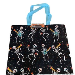 Halloween Tote Bag Day Of The Dead Sugar Skull Skeleton Dia De Los Muertos NWT