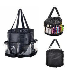 Circular Hairdressing Bag, 2 Piece Set 12.5 x x inches, Black