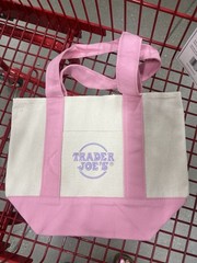 Trader Joe’s Mini Canvas Tote Bag Delicate Pink – Limited Release | Collectible