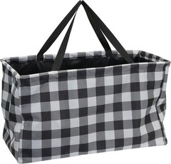Black and White Check Krush Container Multifunctional Tote Bag