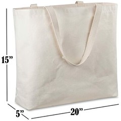 Reusable Canvas Bag – Decorate the Blank Tote Bag with Your Own Custom Design.