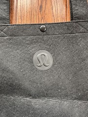 LULULEMON SHOPPING TOTE BAG, Reusable, Black & White Tyvek/Felt
